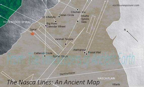 Lneas de Nazca sirven como un mapa que apuntan en la direccin de sites.tif arqueolgico